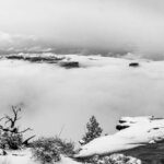 island in the sky canyonlands with clouds