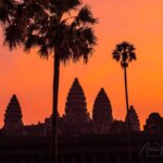 Angkor Wat temples at sunrise.
