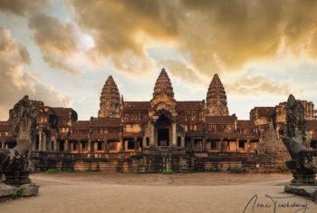 Ancient Temples at Angkor Wat Cambodia